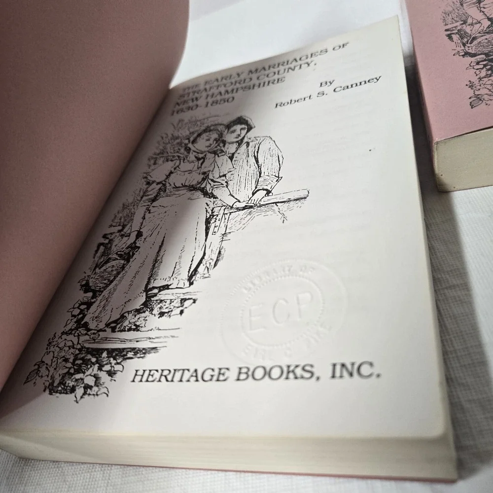 Early‎ Marriages of Strafford County New Hampshire 1630-1850 Canney Part 1 and 2
